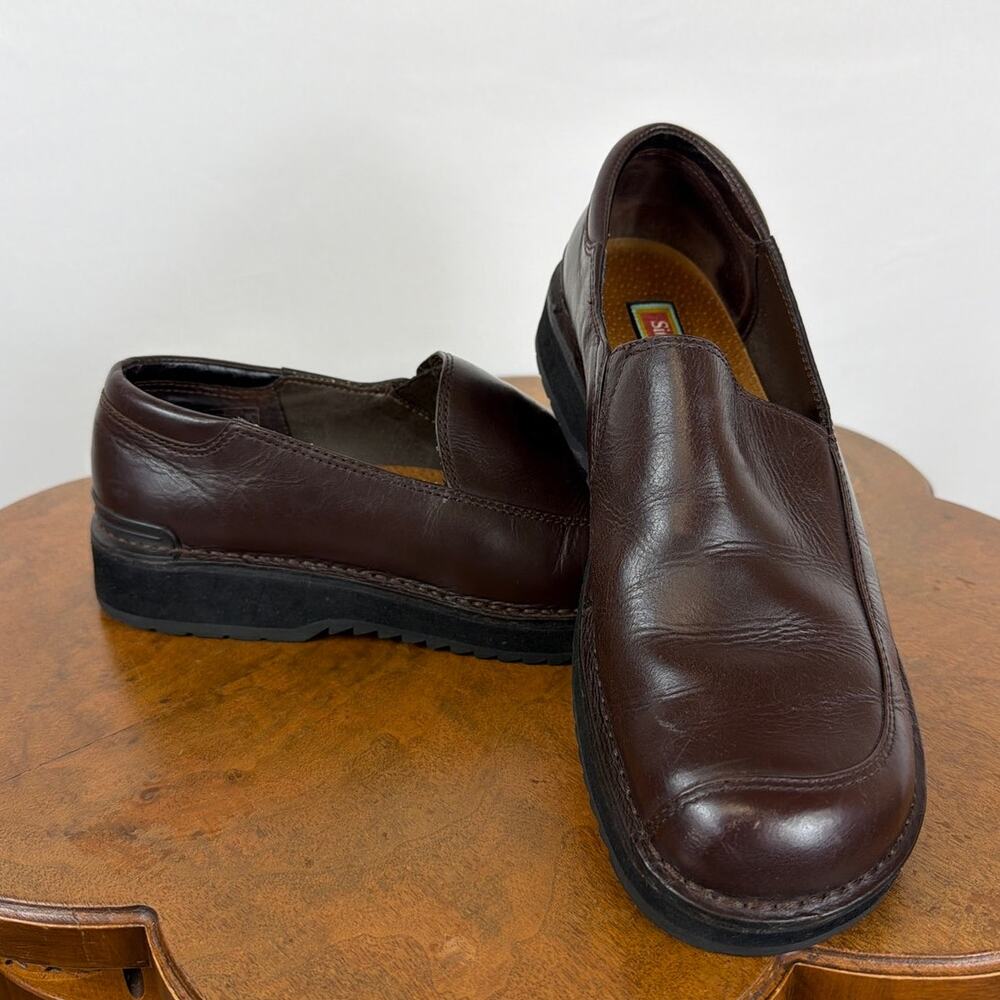 Simple Brown Vegan Leather  Loafer Flats Women’s Size 10 Comfort Casual Shoes